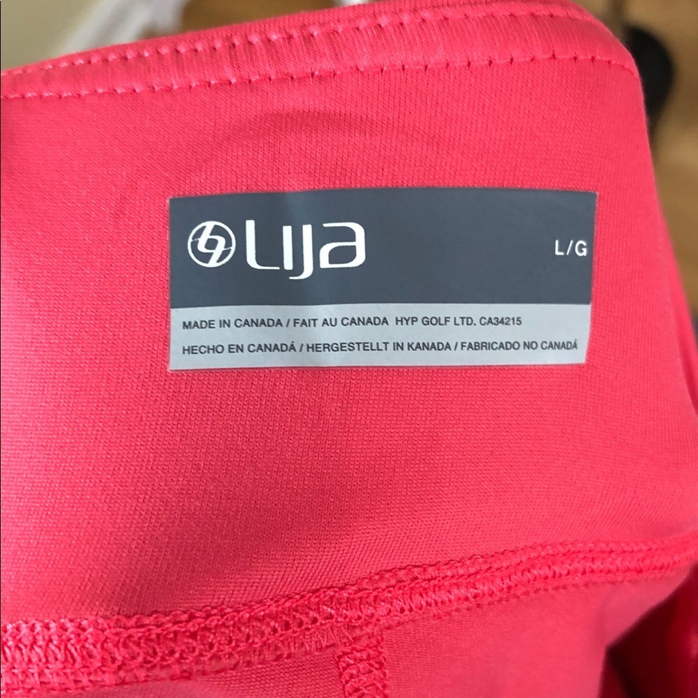 Lija Coral Pink Active Tennis Skort Pleated Sz L (A2) - Picture 4 of 9